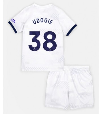 Tottenham Hotspur Destiny Udogie #38 Replika Babytøj Hjemmebanesæt Børn 2023-24 Kortærmet (+ Korte bukser)